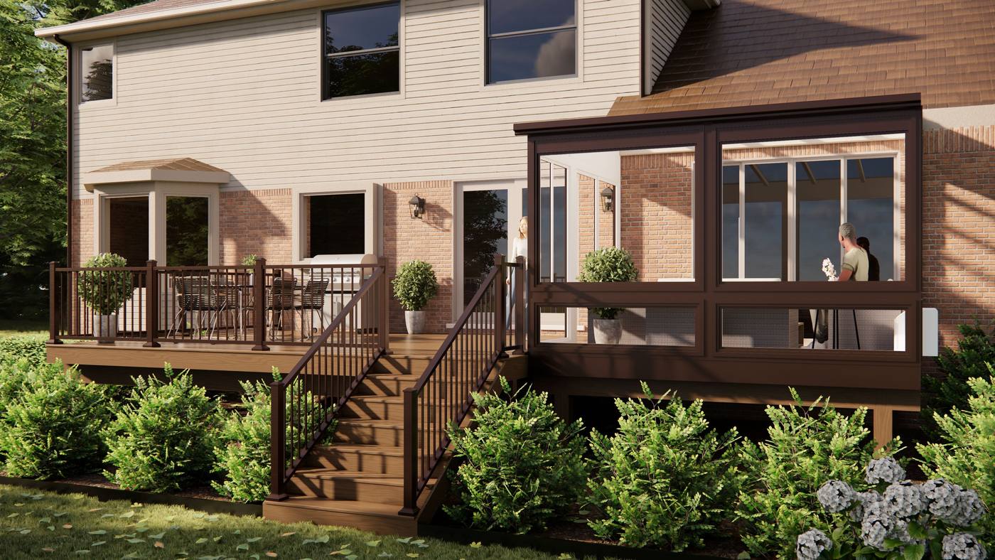 Sunroom frame finish, Bronze