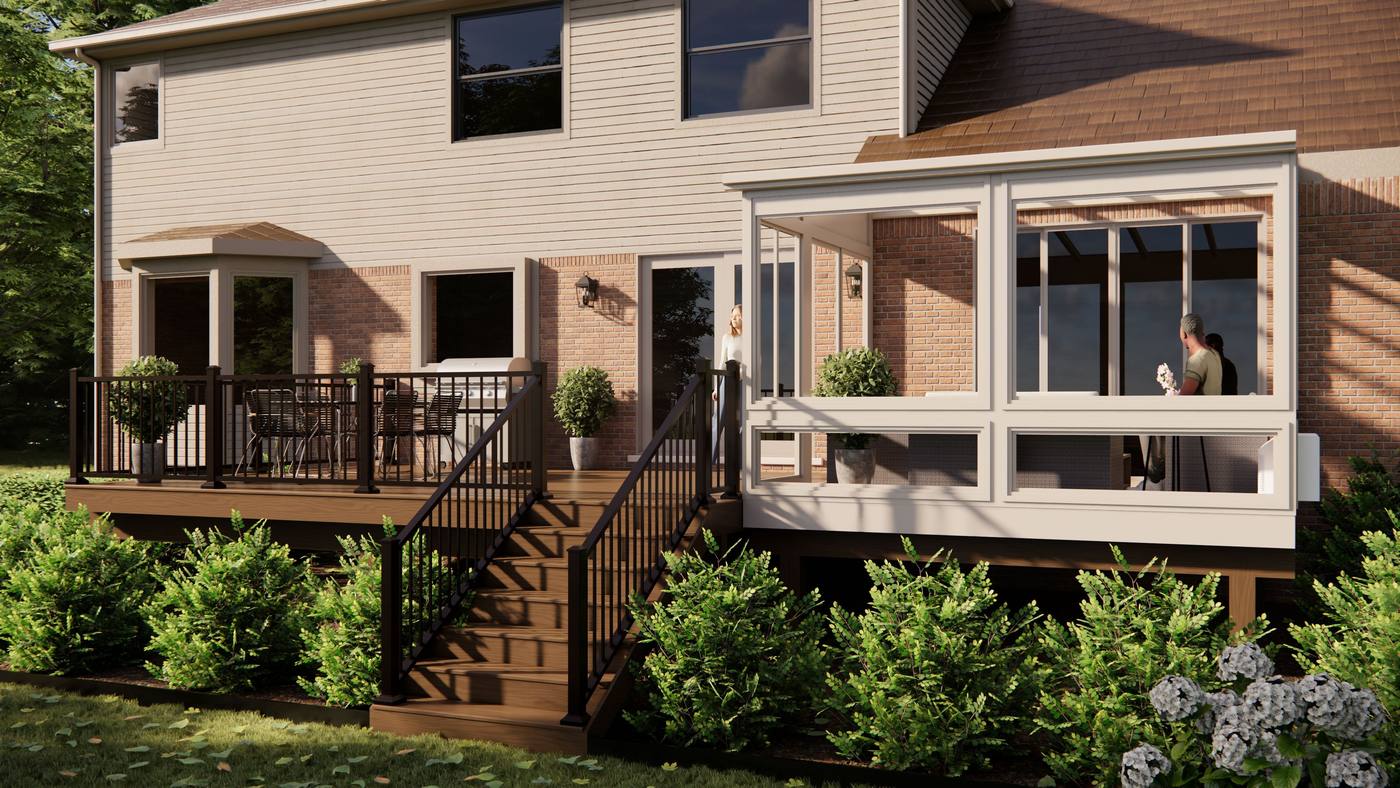 Sunroom frame finish, White
